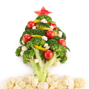 christmas tree with vegetables